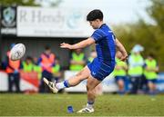 26 April 2025; Hugh Duignan of Leinster during the Junior Interprovincial Rugby Championship round one match between Leinster and Ulster at Gorey RFC in Gorey, Wexford. Photo by Matt Browne/Sportsfile