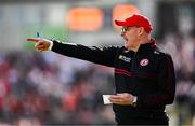 26 April 2025; Tyrone manager Malachy O'Rourke during the Ulster GAA Football Senior Championship semi-final match between Armagh and Tyrone at St Tiernach's Park in Clones, Monaghan. Photo by Seb Daly/Sportsfile