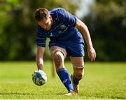 26 April 2025; Issac Porter of Leinster scores a try during the Junior Interprovincial Rugby Championship round one match between Leinster and Ulster at Gorey RFC in Gorey, Wexford. Photo by Matt Browne/Sportsfile