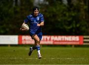 26 April 2025; Oisin McKenna of Leinster during the Junior Interprovincial Rugby Championship round one match between Leinster and Ulster at Gorey RFC in Gorey, Wexford. Photo by Matt Browne/Sportsfile