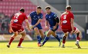 26 April 2025; Ross Byrne of Leinster during the United Rugby Championship match between Scarlets and Leinster at Parc Y Scarlets in Swansea, Wales. Photo by Chris Fairweather/Sportsfile