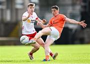 26 April 2025; Rory Grugan of Armagh in action against Cormac Quinn of Tyrone during the Ulster GAA Football Senior Championship semi-final match between Armagh and Tyrone at St Tiernach's Park in Clones, Monaghan. Photo by Seb Daly/Sportsfile