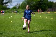 26 April 2025; ZuCar Gaelic4Teens ambassador Antrim's Cathy Carey coaching during the 2025 ZuCar Gaelic4Teens Festival Day featuring players from Clann na Banna of Down, St Nicholas of Louth and Ratoath of Meath at Trim GAA Club, Meath. Photo by Piaras Ó Mídheach/Sportsfile