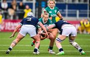 26 April 2025; Dannah O'Brien of Ireland, centre, in action during the Women's Six Nations Rugby Championship match between Scotland and Ireland at Hive Stadium in Edinburgh, Scotland. Photo by Paul Devlin/Sportsfile