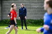 26 April 2025; Roscommon's Ellen Irwin coaching during the 2025 ZuCar Gaelic4Teens Festival Day featuring players from Clann na Banna of Down, St Nicholas of Louth and Ratoath of Meath at Trim GAA Club, Meath. Photo by Piaras Ó Mídheach/Sportsfile