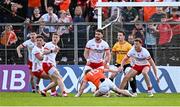 26 April 2025; Tyrone players react after a last minute free is awarded against their side during the Ulster GAA Football Senior Championship semi-final match between Armagh and Tyrone at St Tiernach's Park in Clones, Monaghan. Photo by Seb Daly/Sportsfile