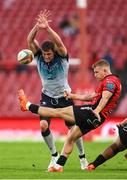 26 April 2025; Oisin Dowling of Connacht fails to block Nico Steyn of Emirates Lions clearance kick during the United Rugby Championship match between Emirates Lions and Connacht at Emirates Airline Park in Johannesburg, South Africa. Photo by Shaun Roy/Sportsfile