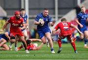 26 April 2025; Jack Boyle of Leinster makes a break during the United Rugby Championship match between Scarlets and Leinster at Parc Y Scarlets in Swansea, Wales. Photo by Chris Fairweather/Sportsfile