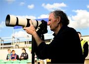 26 April 2025; Connachr Tribune photographer Joe O’Shaughnessy during the Leinster GAA Hurling Senior Championship Round 2 match between Offaly and Galway at Glenisk O’Connor Park in Tullamore, Offaly. Photo by Ray McManus/Sportsfile