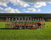 26 April 2025; Members of the Offaly squad pose for the traditional pre match squad photograph prior to the Leinster GAA Hurling Senior Championship Round 2 match between Offaly and Galway at Glenisk O’Connor Park in Tullamore, Offaly. Photo by Ray McManus/Sportsfile