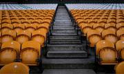 26 April 2025; A general view of seats in the main stand in Glenisk O’Connor Park before the Leinster GAA Hurling Senior Championship Round 2 match between Offaly and Galway at Glenisk O’Connor Park in Tullamore, Offaly. Photo by Ray McManus/Sportsfile