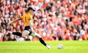 26 April 2025; Tyrone goalkeeper Niall Morgan during the Ulster GAA Football Senior Championship semi-final match between Armagh and Tyrone at St Tiernach's Park in Clones, Monaghan. Photo by Seb Daly/Sportsfile