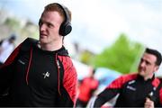 27 April 2025; Donal McKenny of Louth arrives before the Leinster GAA Football Senior Championship semi-final match between Kildare and Louth at Glenisk O'Connor Park in Tullamore, Offaly. Photo by Shauna Clinton/Sportsfile