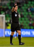 25 April 2025; Referee Paul McLoughlin during the SSE Airtricity Men's Premier Division match between Shamrock Rovers and Shelbourne at Tallaght Stadium in Dublin. Photo by Ramsey Cardy/Sportsfile