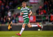 25 April 2025; Michael Noonan of Shamrock Rovers during the SSE Airtricity Men's Premier Division match between Shamrock Rovers and Shelbourne at Tallaght Stadium in Dublin. Photo by Ramsey Cardy/Sportsfile