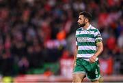 25 April 2025; Roberto Lopes of Shamrock Rovers during the SSE Airtricity Men's Premier Division match between Shamrock Rovers and Shelbourne at Tallaght Stadium in Dublin. Photo by Ramsey Cardy/Sportsfile