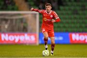25 April 2025; Sean Gannon of Shelbourne during the SSE Airtricity Men's Premier Division match between Shamrock Rovers and Shelbourne at Tallaght Stadium in Dublin. Photo by Ramsey Cardy/Sportsfile