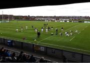 27 April 2025; Kilkenny players warm up before the Leinster GAA Hurling Senior Championship Round 2 match between Antrim and Kilkenny at Corrigan Park in Belfast. Photo by Thomas Flinkow/Sportsfile
