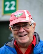 27 April 2025; Louth supporter Eamon O'Houlihan, from Drogheda in Louth, before the Leinster GAA Football Senior Championship semi-final match between Kildare and Louth at Glenisk O'Connor Park in Tullamore, Offaly. Photo by Shauna Clinton/Sportsfile