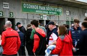 27 April 2025; Louth supporters arrive before the Leinster GAA Football Senior Championship semi-final match between Kildare and Louth at Glenisk O'Connor Park in Tullamore, Offaly. Photo by Shauna Clinton/Sportsfile