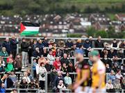 27 April 2025; Spectators during the Leinster GAA Hurling Senior Championship Round 2 match between Antrim and Kilkenny at Corrigan Park in Belfast. Photo by Thomas Flinkow/Sportsfile