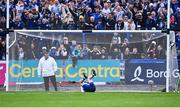 27 April 2025; Clare goalkeeper Eibhear Quilligan is beaten for Waterford's first goal, a penalty by Stephen Bennett, during the Munster GAA Hurling Senior Championship Round 2 match between Waterford and Clare at Walsh Park in Waterford. Photo by Piaras Ó Mídheach/Sportsfile