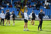 27 April 2025; Meath players on the pitch before the Leinster GAA Football Senior Championship semi-final match between Dublin and Meath at Laois Hire O'Moore Park in Portlaoise, Laois. Photo by Ray McManus/Sportsfile