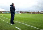 27 April 2025; Antrim manager Davy Fitzgerald during the Leinster GAA Hurling Senior Championship Round 2 match between Antrim and Kilkenny at Corrigan Park in Belfast. Photo by Thomas Flinkow/Sportsfile