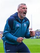 27 April 2025; Waterford manager Peter Queally celebrates in the closing moments of the Munster GAA Hurling Senior Championship Round 2 match between Waterford and Clare at Walsh Park in Waterford. Photo by Piaras Ó Mídheach/Sportsfile