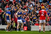 27 April 2025; Darragh McCarthy of Tipperary, 13, is shown a red card by referee Johnny Murphy during the Munster GAA Hurling Senior Championship Round 2 match between Cork and Tipperary at SuperValu Páirc Uí Chaoimh in Cork. Photo by Brendan Moran/Sportsfile