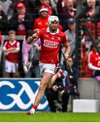 27 April 2025; Tim O'Mahony of Cork celebrates after scoring his side's first goal during the Munster GAA Hurling Senior Championship Round 2 match between Cork and Tipperary at SuperValu Páirc Uí Chaoimh in Cork. Photo by Brendan Moran/Sportsfile