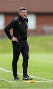 27 April 2025; Kilkenny manager Derek Lyng during the Leinster GAA Hurling Senior Championship Round 2 match between Antrim and Kilkenny at Corrigan Park in Belfast. Photo by Thomas Flinkow/Sportsfile