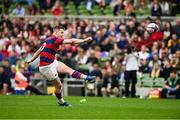 27 April 2025; Con Kelly of Clontarf during the Energia All-Ireland League Men's Division 1A final match between Clontarf and Cork Constitution at the Aviva Stadium in Dublin. Photo by Matt Browne/Sportsfile
