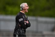 27 April 2025; Donegal manager Jim McGuinness during the Ulster GAA Football Senior Championship semi-final match between Down and Donegal at St Tiernach's Park in Clones, Monaghan. Photo by Ben McShane/Sportsfile