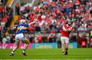 27 April 2025; Séamus Harnedy of Cork in action against Bryan O'Mara of Tipperary during the Munster GAA Hurling Senior Championship Round 2 match between Cork and Tipperary at SuperValu Páirc Uí Chaoimh in Cork. Photo by Brendan Moran/Sportsfile