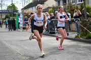 27 April 2025; Aoife Whelan of Donore Harriers AC, Dublin, competes in the senior women's event during the 123.ie National Road Relay Championships in Raheny, Dublin. Photo by Tyler Miller/Sportsfile