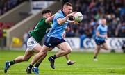 27 April 2025; Con O'Callaghan of Dublin is tackled by Brian O'Halloran of Meath during the Leinster GAA Football Senior Championship semi-final match between Dublin and Meath at Laois Hire O'Moore Park in Portlaoise, Laois. Photo by Ray McManus/Sportsfile