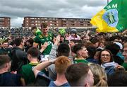 27 April 2025; Ruairí Kinsella of Meath celebrates after the Leinster GAA Football Senior Championship semi-final match between Dublin and Meath at Laois Hire O'Moore Park in Portlaoise, Laois. Photo by Ray McManus/Sportsfile
