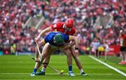 27 April 2025; Robert Doyle of Tipperary holds off the challenge of Alan Connolly of Cork during the Munster GAA Hurling Senior Championship Round 2 match between Cork and Tipperary at SuperValu Páirc Uí Chaoimh in Cork. Photo by Brendan Moran/Sportsfile