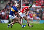 27 April 2025; Séamus Harnedy of Cork is blocked down by Eoghan Connolly of Tipperary during the Munster GAA Hurling Senior Championship Round 2 match between Cork and Tipperary at SuperValu Páirc Uí Chaoimh in Cork. Photo by Brendan Moran/Sportsfile