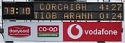 27 April 2025; The final scoreboard after the Munster GAA Hurling Senior Championship Round 2 match between Cork and Tipperary at SuperValu Páirc Uí Chaoimh in Cork. Photo by Brendan Moran/Sportsfile