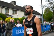 27 April 2025; Lorcan Bejacar of Clonliffe Harriers AC, Dublin, before competing in the senior men's event during the 123.ie National Road Relay Championships in Raheny, Dublin. Photo by Tyler Miller/Sportsfile