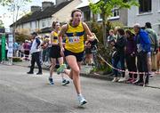 27 April 2025; Ellen Cronin of Liffey Valley AC, Dublin, competes in the senior women's event during the 123.ie National Road Relay Championships in Raheny, Dublin. Photo by Tyler Miller/Sportsfile