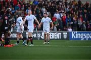 26 April 2025; Alan O'Connor of Ulster celebrates a turnover in possession during the United Rugby Championship match between Ulster and Hollywoodbets Sharks at Kingspan Stadium in Belfast. Photo by Tyler Miller/Sportsfile