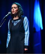 27 April 2025; Eimhear Magee representing Down and Ulster in the Amhránaíocht Aonair competition during the 2025 Scór Sinsear All-Ireland Finals at the TF Theatre in Castlebar, Mayo. Photo by Shauna Clinton/Sportsfile