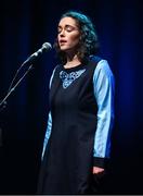 27 April 2025; Eimhear Magee representing Down and Ulster in the Amhránaíocht Aonair competition during the 2025 Scór Sinsear All-Ireland Finals at the TF Theatre in Castlebar, Mayo. Photo by Shauna Clinton/Sportsfile