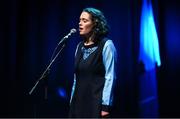 27 April 2025; Eimhear Magee representing Down and Ulster in the Amhránaíocht Aonair competition during the 2025 Scór Sinsear All-Ireland Finals at the TF Theatre in Castlebar, Mayo. Photo by Shauna Clinton/Sportsfile