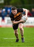 27 April 2025; Jamie McCabe of County Carlow during the Bank of Ireland Provincial Towns Cup final match between Athy RFC and County Carlow FC at Forenaughts in Naas, Kildare. Photo by Seb Daly/Sportsfile
