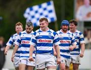 27 April 2025; Aaron Rowan of Athy during the Bank of Ireland Provincial Towns Cup final match between Athy RFC and County Carlow FC at Forenaughts in Naas, Kildare. Photo by Seb Daly/Sportsfile
