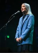 27 April 2025; Iona Ritchie representing Waterford and Munster in the Amhránaíocht Aonair competition during the 2025 Scór Sinsear All-Ireland Finals at the TF Theatre in Castlebar, Mayo. Photo by Shauna Clinton/Sportsfile